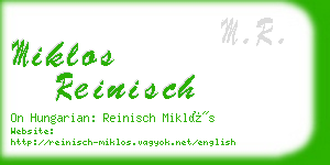 miklos reinisch business card